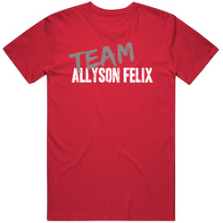 Team Allyson Felix Track Olympics Athlete Worn Look Sports Unisex Cotton Tee Classic T Shirt