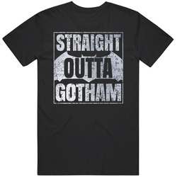 Straight Outta Gotham Batman Compton Parody Movie Fan Unisex Cotton Tee Classic T Shirt