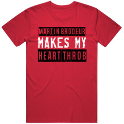 Martin Brodeur Makes My Heart Throb New Jersey Hockey Player Unisex Cotton Tee Classic T Shirt
