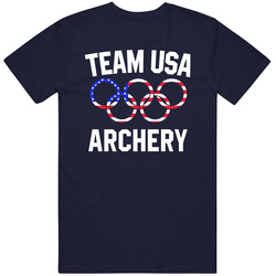 Team Usa Archery Olympics Event Patriotic Rings Unisex Cotton Tee Classic T Shirt