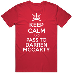 Keep Calm And Pass To Darren Mccarty Detroit Hockey Player Sports Fan Unisex Cotton Tee Classic T Shirt