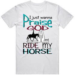 Male Equestrian Ride My Horse Unisex Cotton Tee Classic T Shirt
