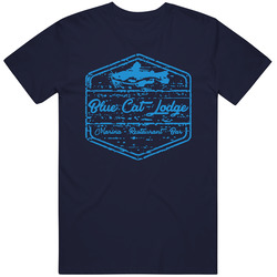 Blue Cat Lodge Ozark Navy Unisex Cotton Tee Classic T Shirt