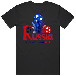 Fifa World Cup 2018 Russia Football Soccer Logo Unisex Cotton Tee Classic T Shirt