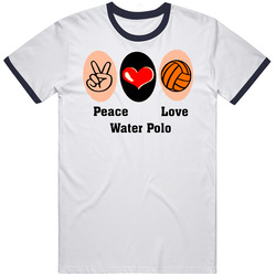 Peace Love Water Polo Unisex Cotton Tee Classic T Shirt