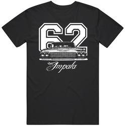 1962 Impala Grill View With Year And Model Name Black Unisex Cotton Tee Classic T Shirt