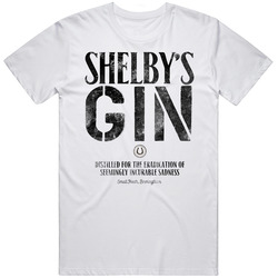 Shelby's Gin Incurable Sadness Booze Label Peaky Blinders British Gang Tv Show Fan T Unisex Cotton Tee Classic T Shirt