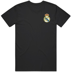 Real Madrid Standard Black Unisex Cotton Tee Classic T Shirt