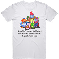 Gummi Bears Kids Cartoon Tv Show Song Unisex Cotton Tee Classic T Shirt