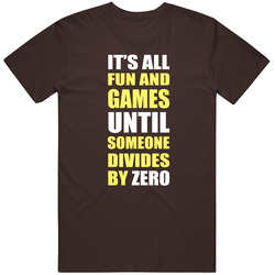 Divide By Zero Funny Math Unisex Cotton Tee Classic T Shirt