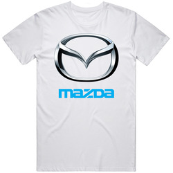 Mazda Logo Car White Unisex Cotton Tee Classic T Shirt