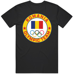 Romania Winter Olympic Team Pyeongchang 2018 Round Logo Unisex Cotton Tee Classic T Shirt