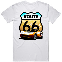 Lotus Elise Sunny Route 66 Car Lover Driving Road Trip Unisex Cotton Tee Classic T Shirt