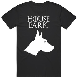 House Bark T-shirt Black Great Dane Tee For Dog Lovers T Shirt