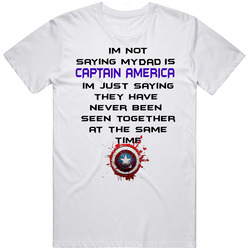Fathers Day Gift Ideas Superhero Captain America Reference Unisex Cotton Tee Classic T Shirt