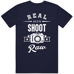 Real Men Shoot Raw Funny Photographer Photography Distressed Unisex Cotton Tee Classic T Shirt