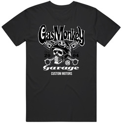 Official Gas Monkey Garage Skull Gmg Fast N Loud Black Unisex Cotton Tee Classic T Shirt