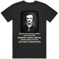 Edgar Allen Poe Writer Horror Gothic Dared To Dream Quote Unisex Cotton Tee Classic T Shirt