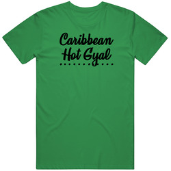 Caribbean Hot Gyal Tank Green (black) T Shirt