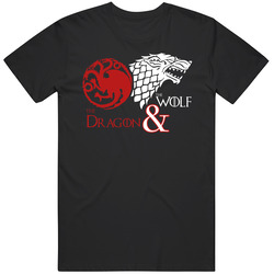 Game Of Thrones The Dragon And The Wolf Unisex Cotton Tee Classic T Shirt