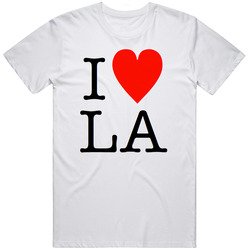 I Love La White Standard Unisex Cotton Tee Classic T Shirt