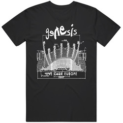 Genesis 2007 Live Over Europe Standard Adult Black T- S To 5xl T Shirt
