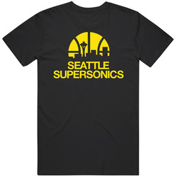New T-Shirt Seattle Supersonics Logo Vintage Mens Short Sleeve Tee Size S To 6XL T Shirt