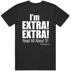 W - Extra Extra - Wht Txt T Shirt