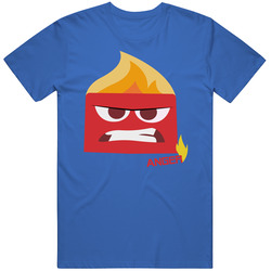 Inside Out Red Angry R.blue Unisex Cotton Tee Classic T Shirt