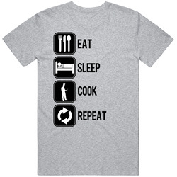Eat Sleep Cook Repeat Sport Silhouette T Shirt