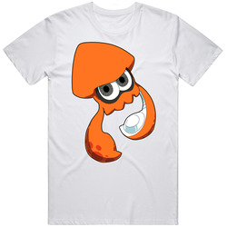 Splatoon - Orange Inkling Squid - White Unisex Cotton Tee Classic T Shirt
