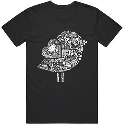 Ml Usa Red Logo Womens Black T Shirt