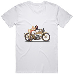 Vintage Pinup Harley Davidson Unisex Cotton Tee Classic T Shirt