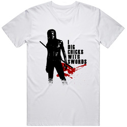 The Walking Dead T Shirt, The Walking Dead Chicks With Swords T Shirt,i Like Chicks With Swords T Shirt