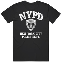 Nypd New York City Police Department Grunge T Shirt