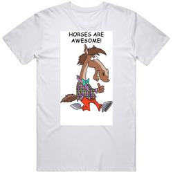 White Horse Unisex Cotton Tee Classic T Shirt