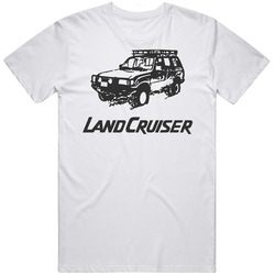 White 80 Series Land Cruiser Unisex Cotton Tee Classic T Shirt