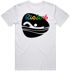 Rio 2016 Swimming Olympic Games Sport Event Symbol Unisex Cotton Tee Classic T Shirt