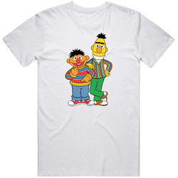 Bert and Ernie, T-Shirt, Sesame Street, Funny, Muppets, Cartoon Unisex Cotton Tee Classic T Shirt