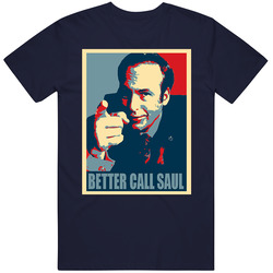 Better Call Saul Obama HOPE Style Blue Shirt NEW! Breaking Bad Awesome!!! T Shirt