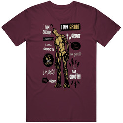 Guardians Of The Galaxy I Am Groot We Are Groot Mixed Word Expression Funny Graphic  Parody Unisex Cotton Tee Classic T Shirt