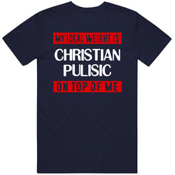 My Ideal Weight Is Christian Pulisic On Top Of Me Usa Football Player Fan Unisex Cotton Tee Classic T Shirt