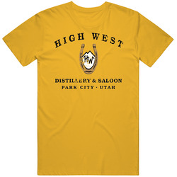High West Whisky Liquer Liquor Booze Drink Cool Distressed Grunge Look Logo Unisex Cotton Tee Classic T Shirt