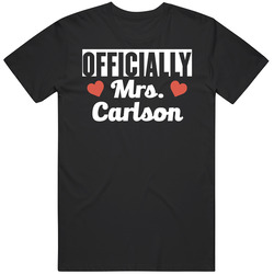 Officially Mrs Carlson Just Married Funny Wife Unisex Cotton Tee Classic T Shirt