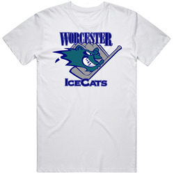 Worcester Ice Cats Hockey Fan Retro Unisex Cotton Tee Classic T Shirt