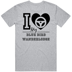 I Drive My Blue Bird Wanderlodge Heart Car Lover Unisex Cotton Tee Classic T Shirt