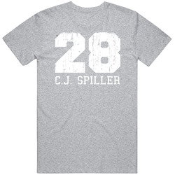 C.j. Spiller No.28 New Orleans Football Fan Worn Look Sports Unisex Cotton Tee Classic T Shirt
