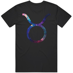 Taurus Zodiac Symbol Cool Galaxy Space Stars Unisex Cotton Tee Classic T Shirt