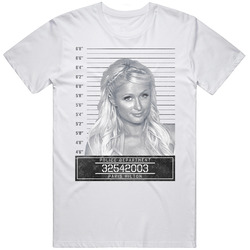 Paris Hilton Celebrity Mugshot Police Department Unisex Cotton Tee Classic T Shirt