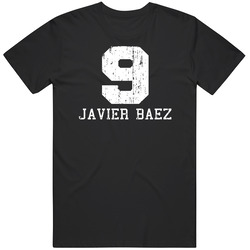 Javier Baez No.9 Chicago Baseball Fan Worn Look Sports Unisex Cotton Tee Classic T Shirt